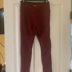 Burgundy Cut Out Victoria Secret Pink Leggings